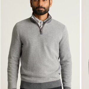Bonobos EUC 100% extra fine merino wool 1/4 zip grey sweater size XL